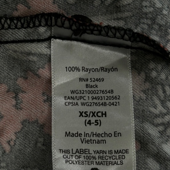 Girl’s- Floral black - Picture 12 of 13